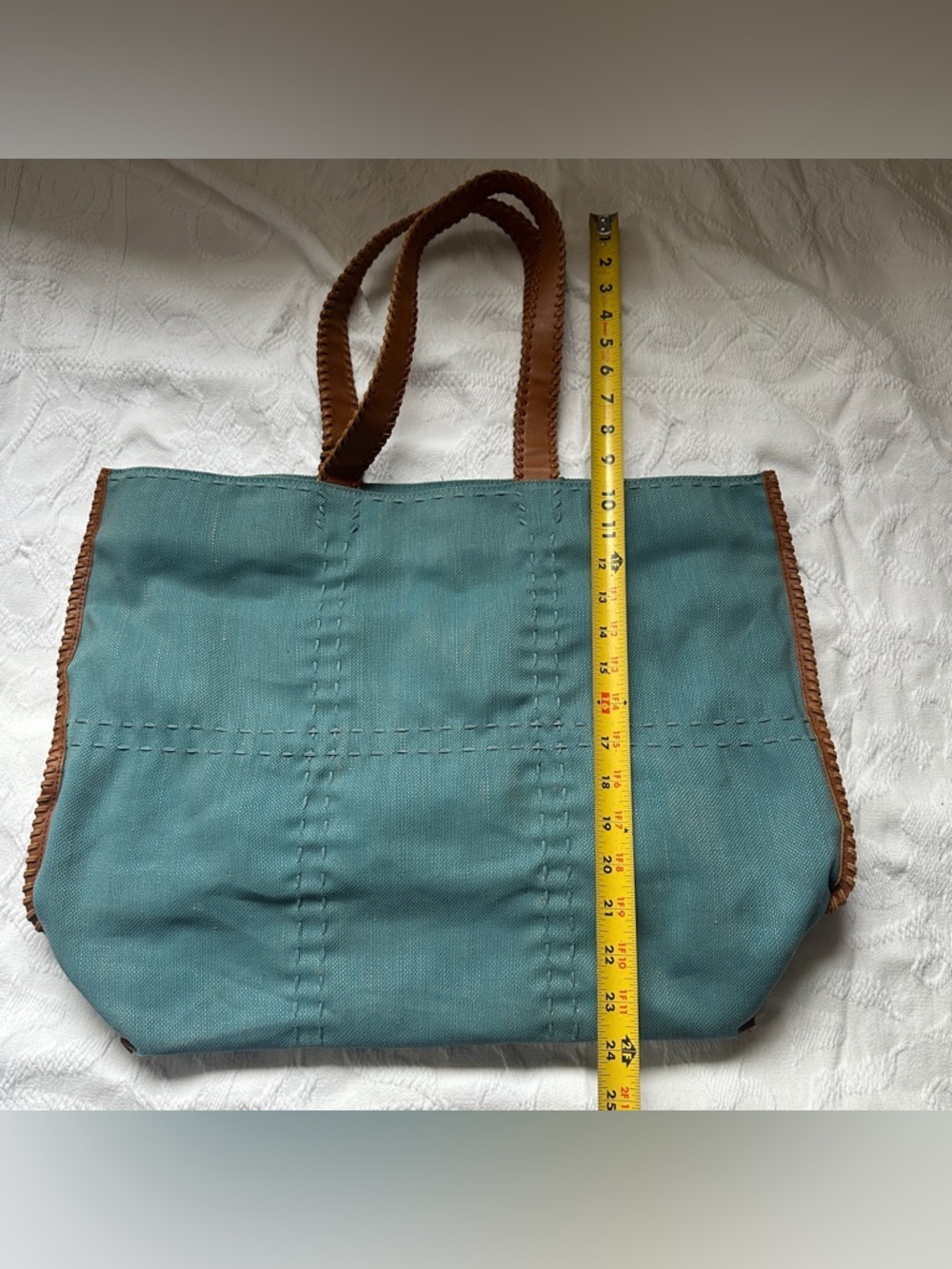 Jack Rogers Teal Tote - Picture 4 of 6